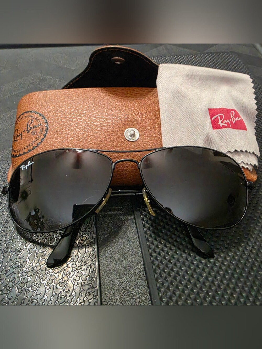 Ray Ban Cockpit Sunglasses-Avergage Fit- Black